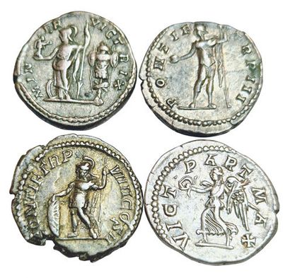 Caracalla211-217: Set of 4 denarii: VICT...