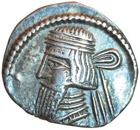 Gotarzes II. Drachm. Ecbatane. A/ Diademed...