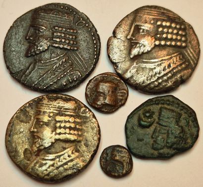 Vardanes I. Lot of 6 coins (3 tetradrachms,...