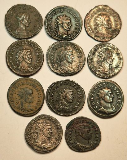 Lot of 11 aurelianii: Probus, Diocletian...
