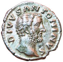 Antoninus the Pious. Posthumous denarius....