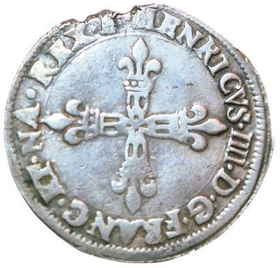 Henri IV. Quart d'écu de Béarn 1597. Pau....
