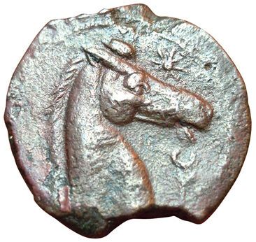 Dishekel (AE). Around 264-241 B.C. Sardinia....
