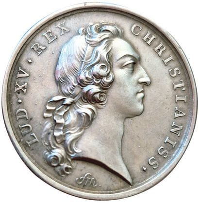 Louis XV. Médaille argent. Paix d'Aix la...