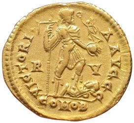 Rome. Honorius. 402-406. Solidus. R/ VICTORIA...