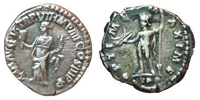 Chest of drawers: Lot of 2 denarii: OPTIME...