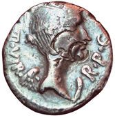 Fulvie (Marc Antony's wife). 42 B.C. Quinary....