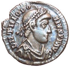 Theodosius I. 379-395. Silique. Aquileia....