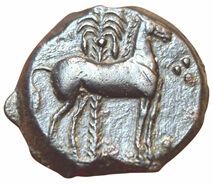 Unity (AE). Circa 400-350 B.C. A/ Head of...