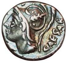 Julia. 103 B.C. Denarius. L.Julius L.f Caesar....