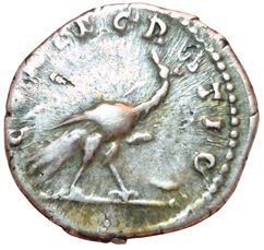 Faustine Mère. Posthumous denarius. R/ CONSECRATIO....