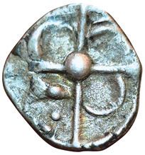 Sotiates. 2nd c. B.C. Three-lobed drachma....