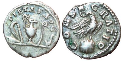 Marcus Aurelius. Set of 2 denarii: PIETAS...