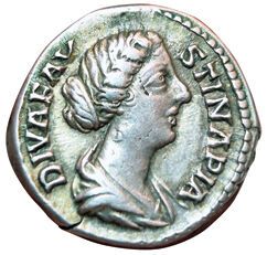 Faustine Fille. Posthumous denarius. R/ CONSECRATIO....