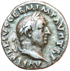 Vitellius. 69. Denarius. R/ SACR FAC XV VIR....