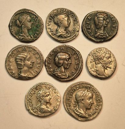 Lot of 8 denarii: Lucille, Septime Severus,...