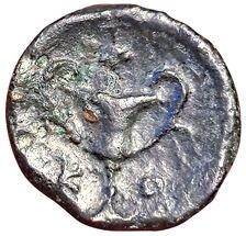Lot of 2 coins:
- Corinth. 14-37. Under Tiberius....