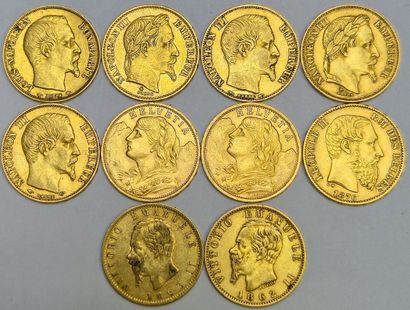 Miscellaneous. Lot of 10 coins: 5 pieces...