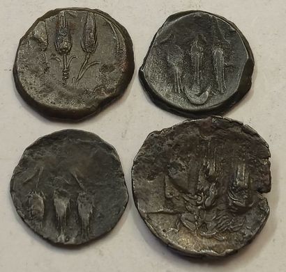 Set of 4 bronzes. Sardinia. Reverse with...