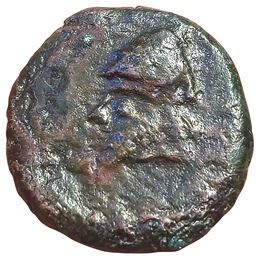 Ithaca. 3rd c. B.C. AE20 / Head of Ulysses...