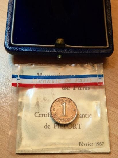 Piefort Argent de 1 Centime Epi 1962. Dans...