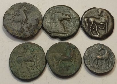 Lot of 6 bronzes. 22 to 27mm. With collection...