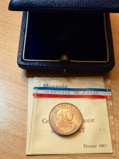 Piefort Argent de 10 Centimes Marianne 1962....