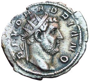 Hadrian. Antoninian. DIVO HADRIANO. R/ CONSECRATIO....