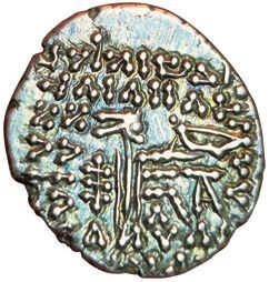 Vologese IV. Drachma. Ecbatane. A/ Bust of...