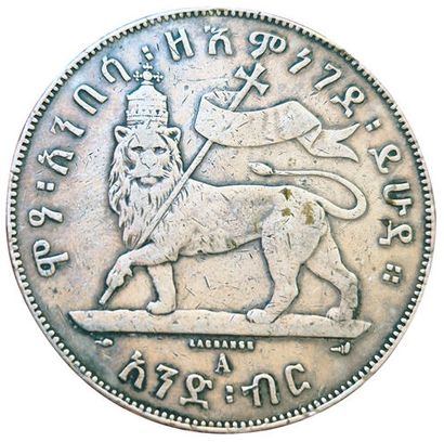 Ethiopie. Menelik II. 1889-1913. 1 Birr....