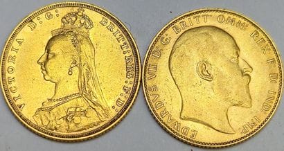 United Kingdom. Lot of 2 Sovereigns Victoria...