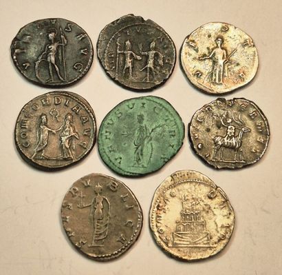 Lot of 8 Antoninians: Gallien (2 ex.), Salonine...