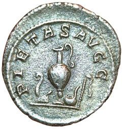 Gordian III. 238-244. Denarius. R/ PIETAS...