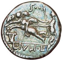 Julia. 103 B.C. Denarius. L.Julius L.f Caesar....