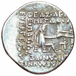 Phraates III. 70-57 B.C. Drachma. Rhagai....