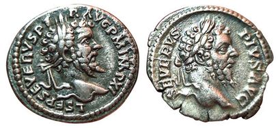 Septimius Severus. 193-211: Lot of 2 denarii:...