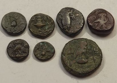 Attica. Lot of 7 bronzes for the Cleruchs...