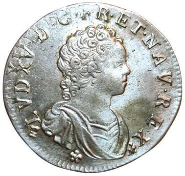 Louis XV. Quart d'écu Vertugadin, «à l'écu...