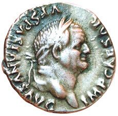 Vespasian. 69-79. Denier. R/ PON MAX TR P...