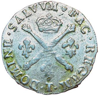 Louis XIV. 20 Sols aux Insignes 1708 T. Nantes....