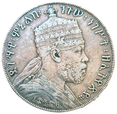 Ethiopie. Menelik II. 1889-1913. 1 Birr....