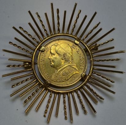 Italy. Vatican. Pius IX, 20 lire 1869 with...