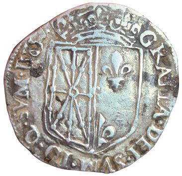 Navarre-Bearn. Henri III. Quarter ecu of...
