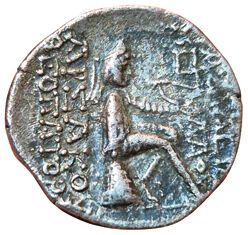 Phraates II. 138-127 B.C. Tambrax. A/ TAM....