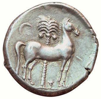 Siculo-Punic Tetradrachm. Circa 330 B.C....
