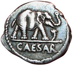 Julius Caesar. 49-48 B.C. Denarius. A/ CAESAR....