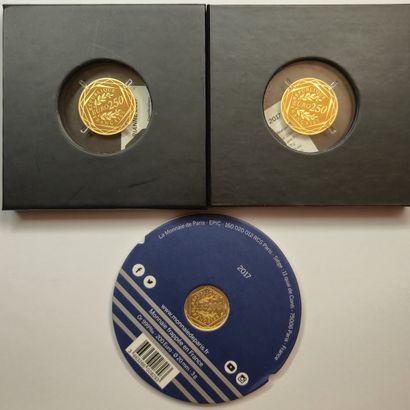 France. Lot: 2 coins of 250€ Marianne 2017...