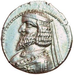 Phraates III. Drachma. Susa. A/ Diademed...