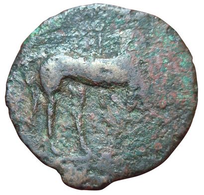 Set of 2 bronzes: 
- Shekel. A/ Palm tree...