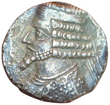Tiridates II. 29-27 B.C. Tetradrachme. Tiger...